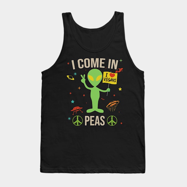 I Come in Peas Tank Top by MZeeDesigns